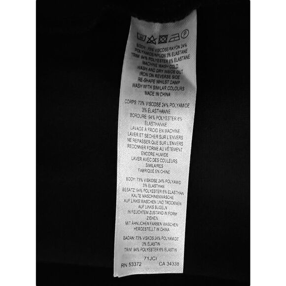 The French Connection Size 6 Little Black Cocktail Dress Cold Shoulder NWT - Picture 6 of 7